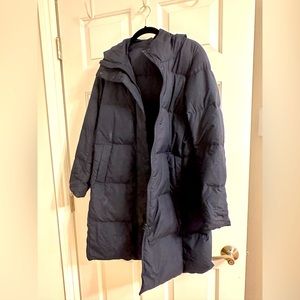 MUJI Navy Women’s lightweight Down puffer Jacket